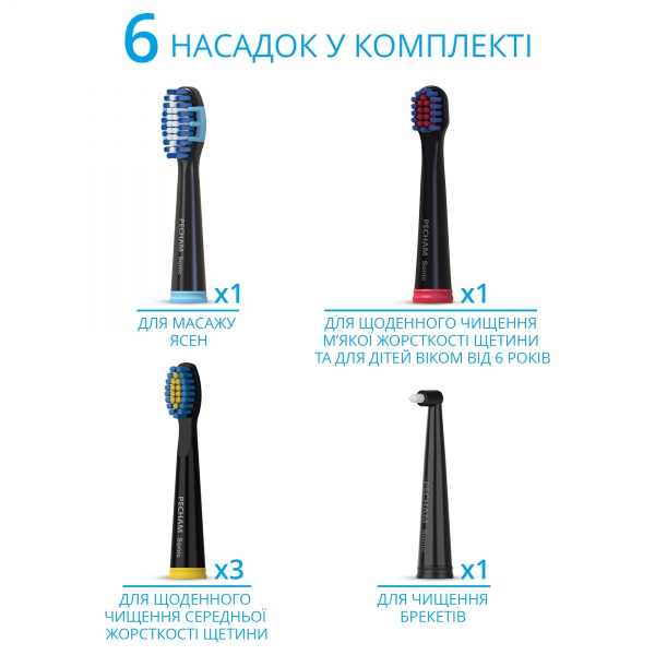 Электрическая зубная щетка Pecham Black Travel (0290119080103)