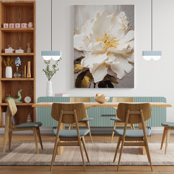 Картина на холсте Белый цветок 80x110 см WS Holst 21804202312 