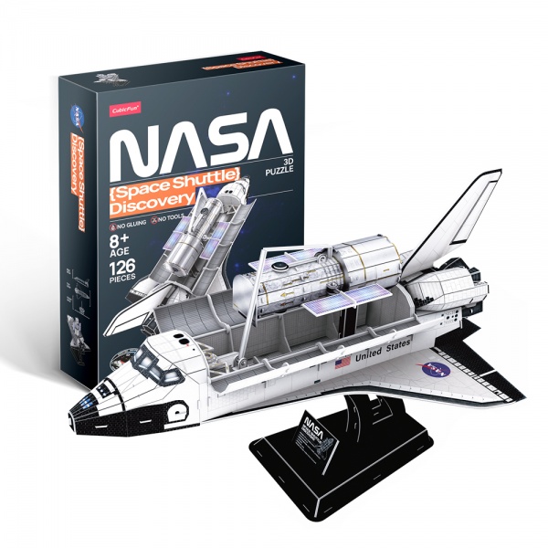 3D-пазл CubicFun Тривимірна головоломка-конструктор NASA Космічний Шатл Діскавері DS1057h