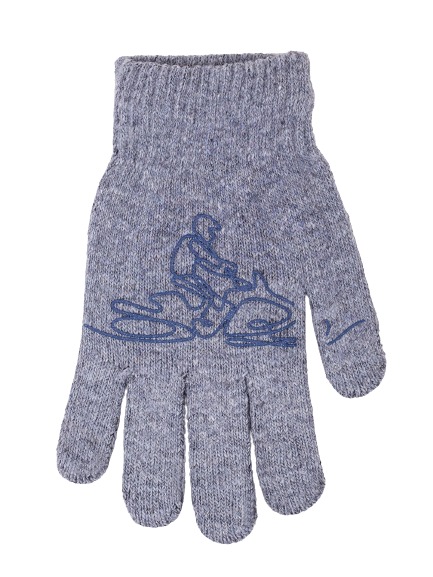 Перчатки YO! (5904921650670) р.16 темно-серый 