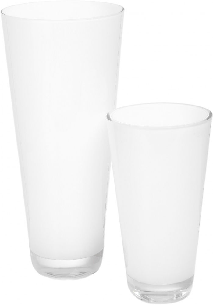 Ваза скляна Wrzesniak Glassworks Sofi 38 см біла 17-8816A