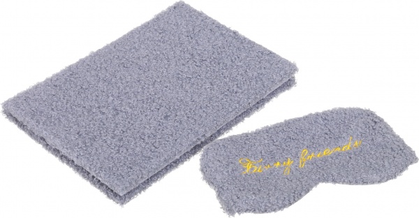 Книга для записей с маской для сна А5 серый