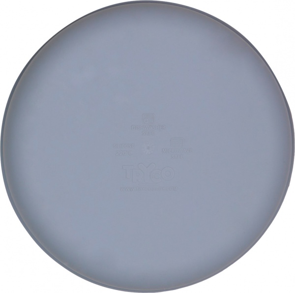 Тарелка Tryco круглая силикон пепельно-голубой TR-392819