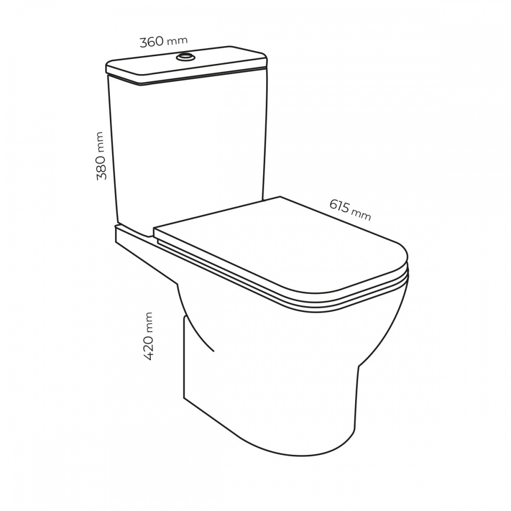 Унитаз-компакт Doosh Akvaduk New Rimless DO-CT-04 White