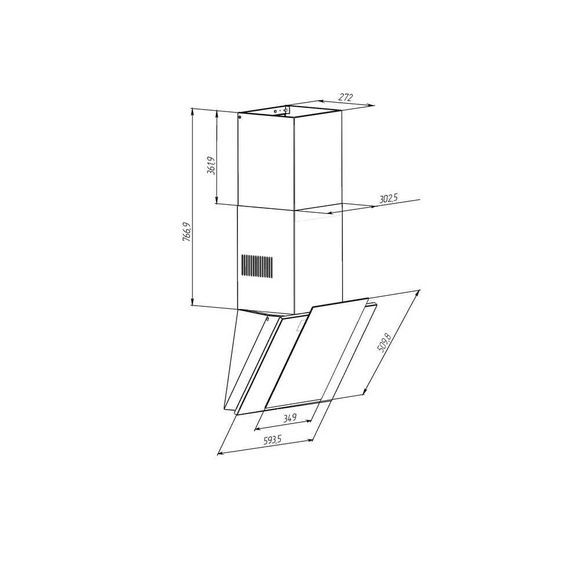 Вытяжка Pyramida NR-MV 60 (1000) M WH