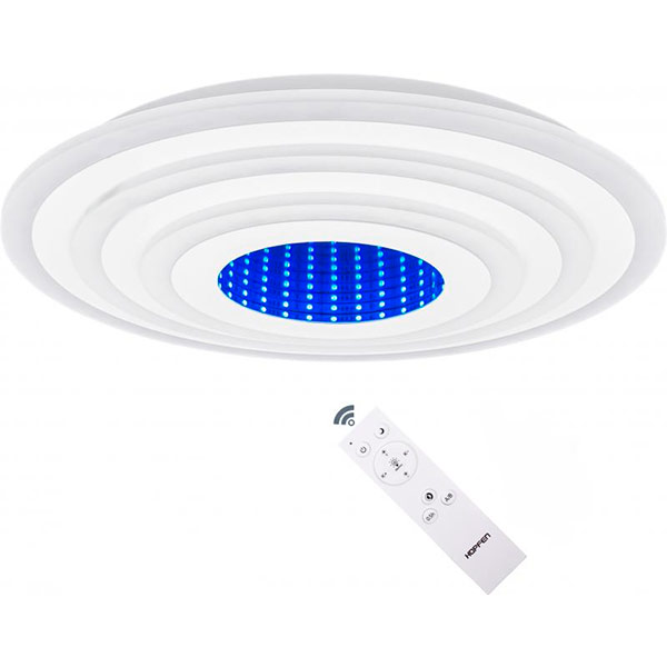 Люстра светодиодная Hopfen Phine RGB Tunnel з пультом ДК 66 Вт белый 