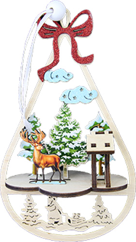 Підвіска Крапелька 20 см різнокольоровий 1220285