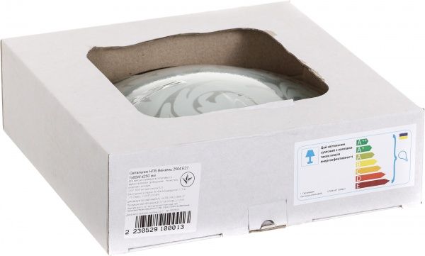 Світильник настінно-стельовий УТ Сяйво НПБ Вензель 1x60 Вт E27 білий 2504 