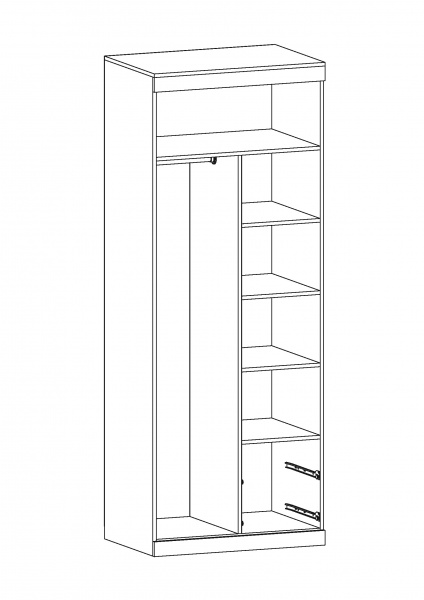 Шкаф для одежды Моника-2 дуб тахо 