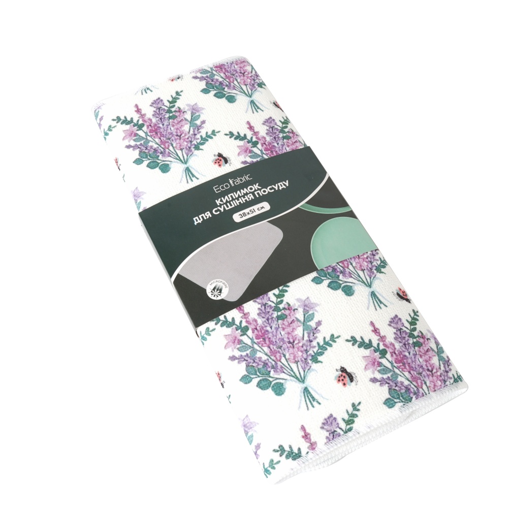 Коврик для сушки посуды Eco Fabric 38 х 51 см лаванда