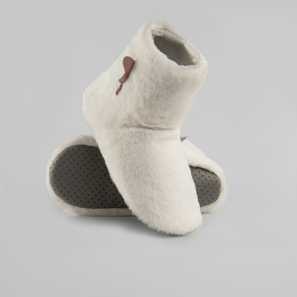 Капці домашні Twins хутрянi з крильцями р.36/37 молочний