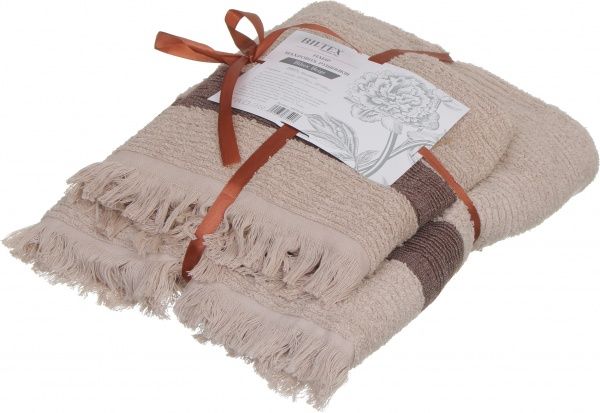 Набор полотенец махровых бежевый BILTEX 