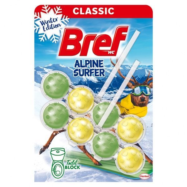 Туалетний блок Bref Сила Актив «Альпійський серфер» (зимова лімітована серія) 