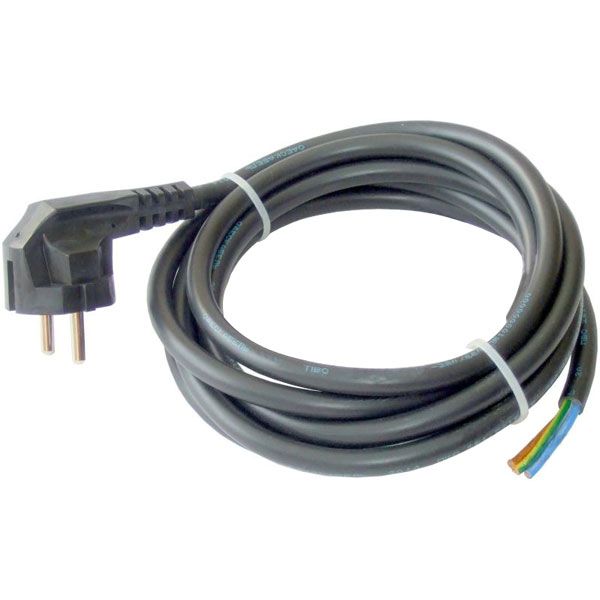 Провод с вилкой Одескабель ПВС 3x1,5 2,7 м с заземлением 220В 16А IP20 черный