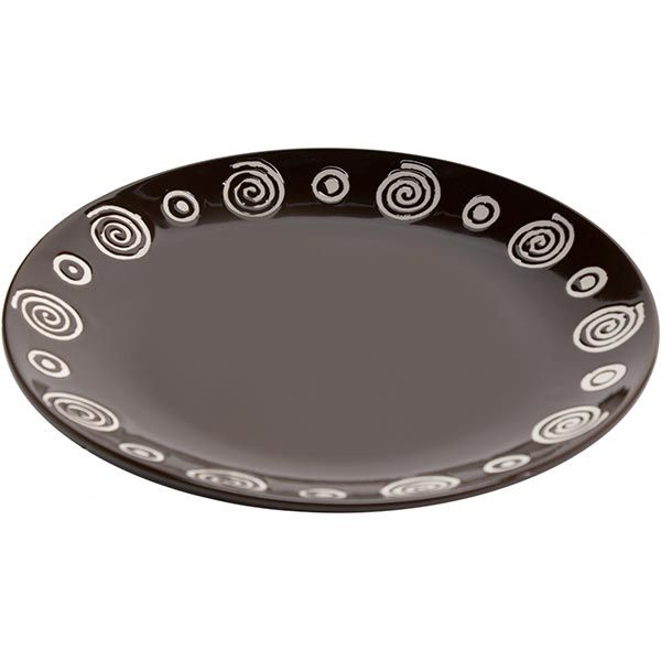 Тарілка обідня Коричнева 22 см