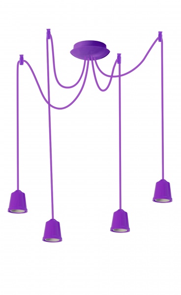 Подвес ERKA 424 4x60 Вт E27 фиолетовый 424004 
