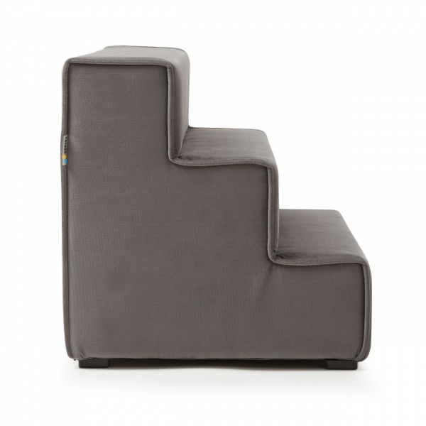 Пандус-ступени с лежанкой PETBED Velor правый 55x42x42 см темно-серый