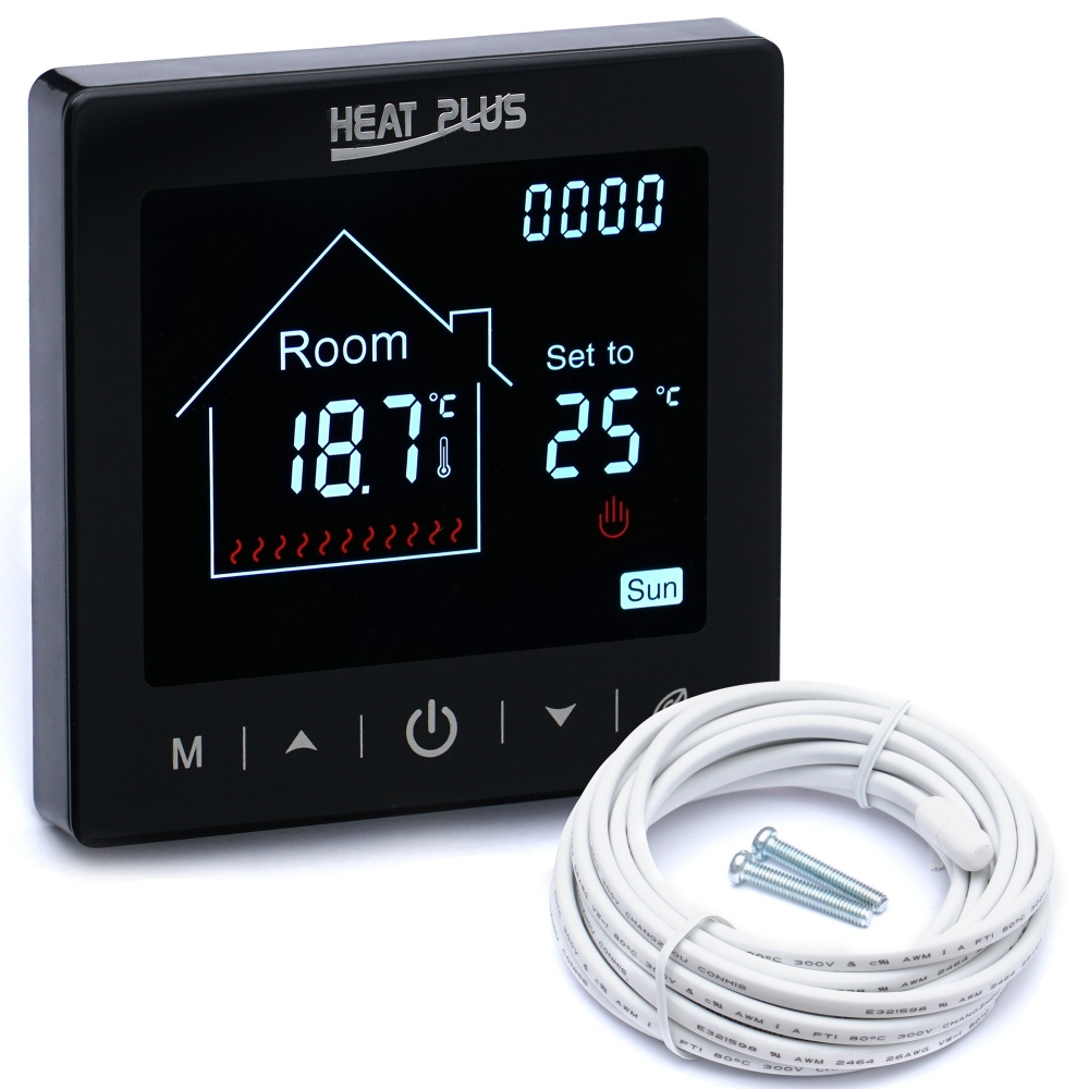 Терморегулятор для теплої підлоги Heat Plus M2.716 чорний