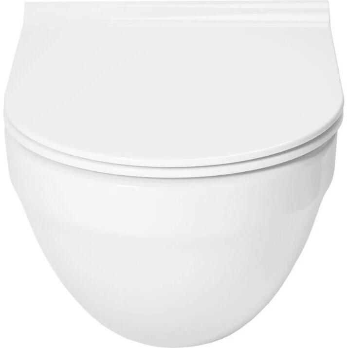 Унитаз подвесной ROCA HEBE Round Rimless, с сиденьем SLIM slow-closing