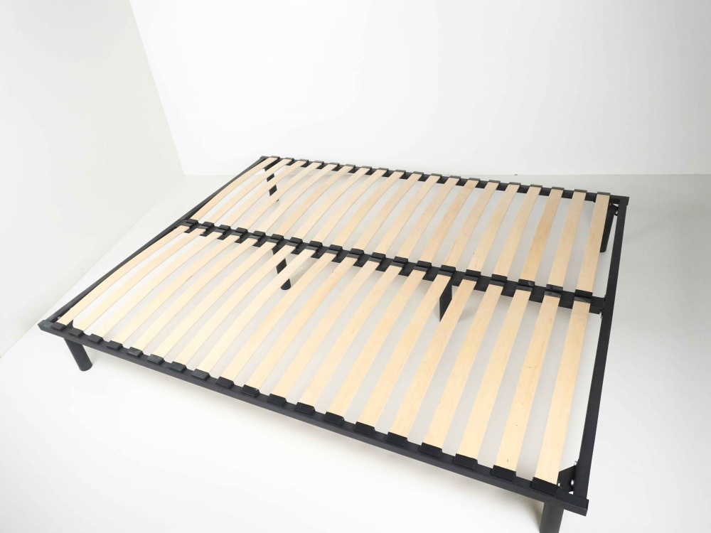 Каркас для кровати TWINSANN бук/металл 160x200 черный