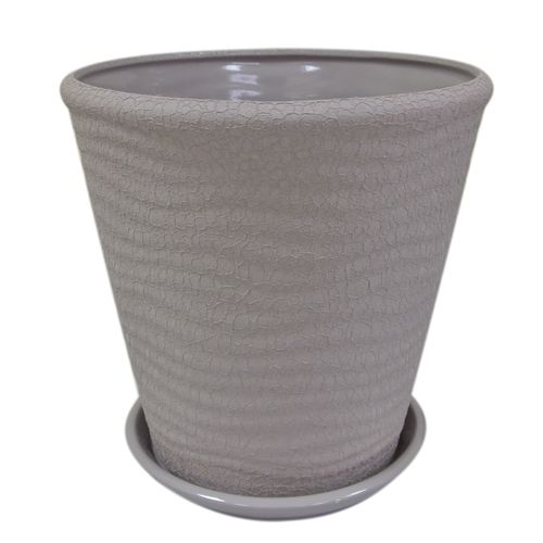 Горшок керамический Ориана-Запорожкерамика Нова Волна №2 круглый 8,5л шелк аметист 