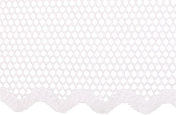 Ткань тюлевая крупная сетка 295 см молочный 