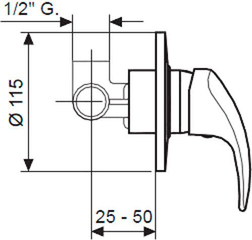 Змішувач для душу Emmevi Rubinetterie Luxor CR7009R