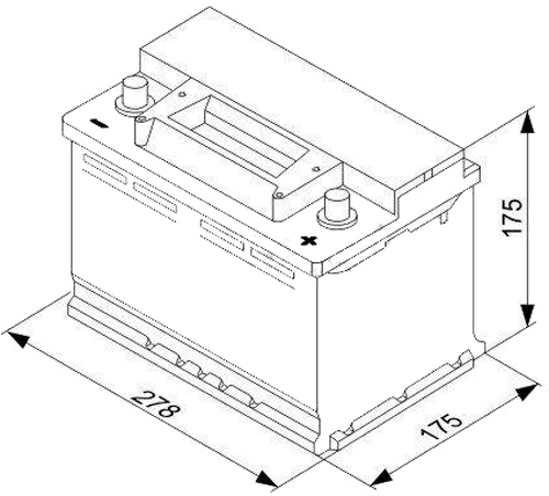 Аккумулятор автомобильный Bosch S4 007 72А 12 B «+» справа