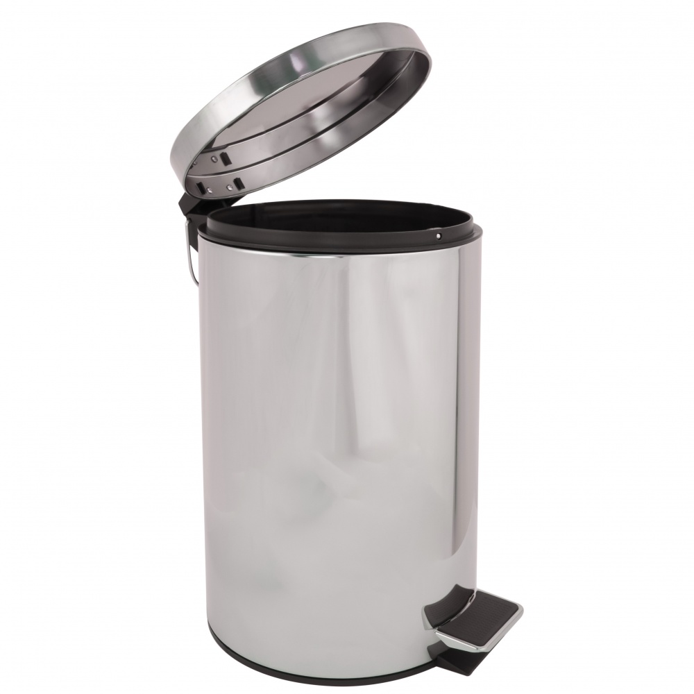 Ведро для ванной AlexValex с педалью 12 л, нержавеющая сталь