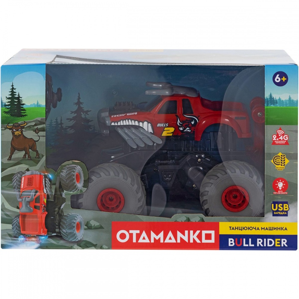 Іграшка на радіокеруванні OTAMANKO Танцювальна машинка BULL RIDER червона 532.02.47