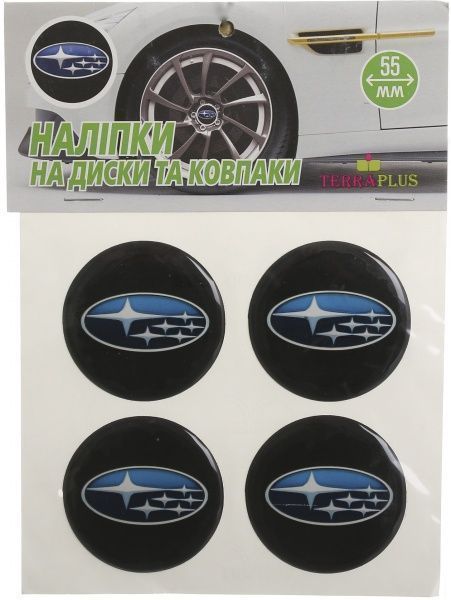 Наклейка TERRAPLUS на колпаки и диски Subaru 55 мм