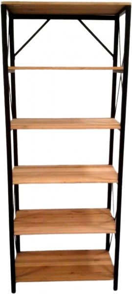 Етажерка СПМК №579 Лофт на 6 полиць 1870x750x400 мм чорний 