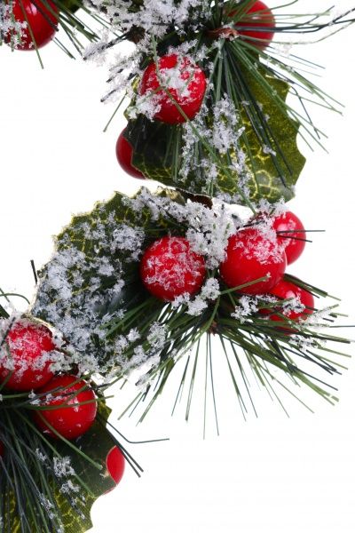 Декорація новорічна Віночок хвойний з ягодами та шишками 15 см EPI-HS-35803A 