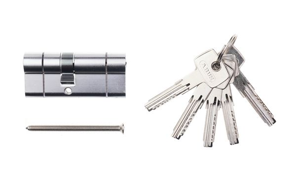Циліндр Abus D6PS N 50/50 5K 50x50 ключ-ключ 100 мм матовий нікель
