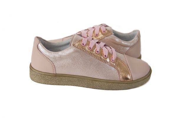 Кеды детские Мальви р.35 розовый с золотым Ш-437 B 