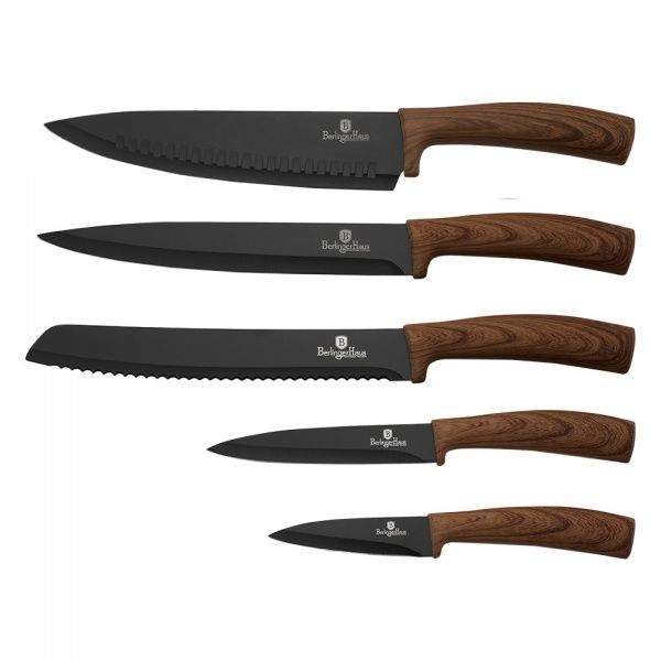 Набір ножів на підставці Ebony ROSEWOOD Collection 6 предметів BH 2520 Berlinger