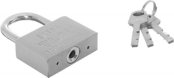 Замок навісний 50 мм хром відкритий (амбарний)