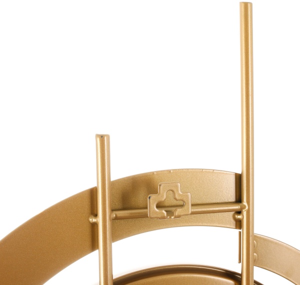 Часы настенные металлический 86х36 см золотой с белым