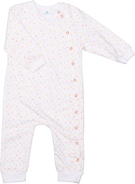 Комбинезон для девочки Minikin р.80 белый с принтом 