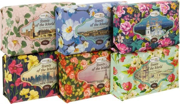 Набір подарунковий Marigold natural Scents of the world 150 г 6 шт./уп.