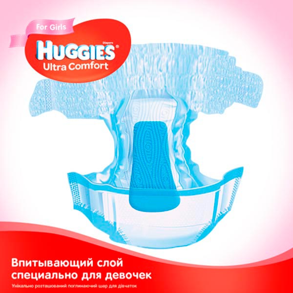Підгузки Huggies Ultra Comfort 5 12-22 кг 84 шт. для дівчинки