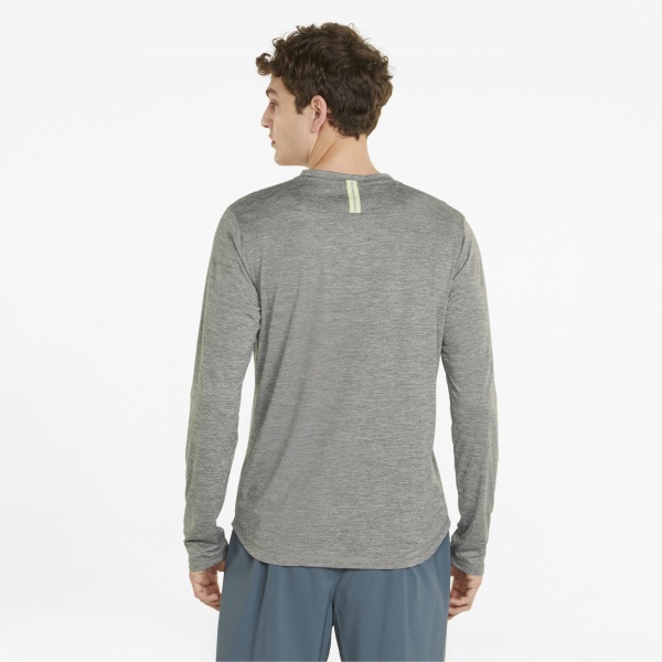 Футболка Puma RUN LS Tee M 52140303 р.XL серый