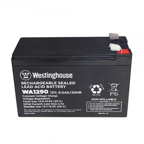 Батарея аккумуляторная для ИБП Westinghouse свинцово-кислотная 12V 9Ah terminal F2 WA1290N-F2