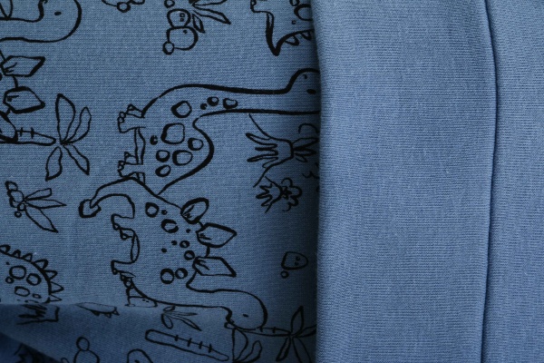 Костюм домашній жіночий Flis clothes Динозаври р. XL блакитний