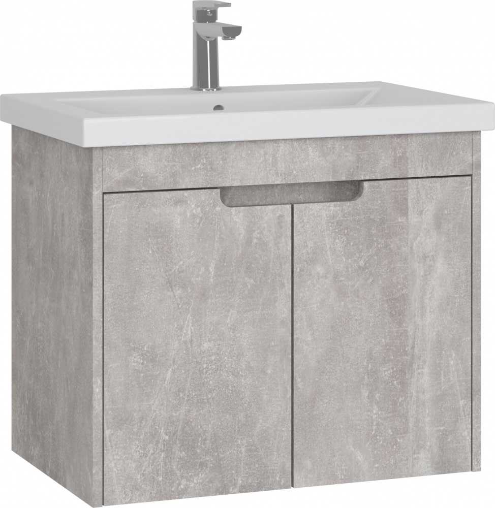 Тумба консольная Грейд Lina бетон под умывальник Como 70