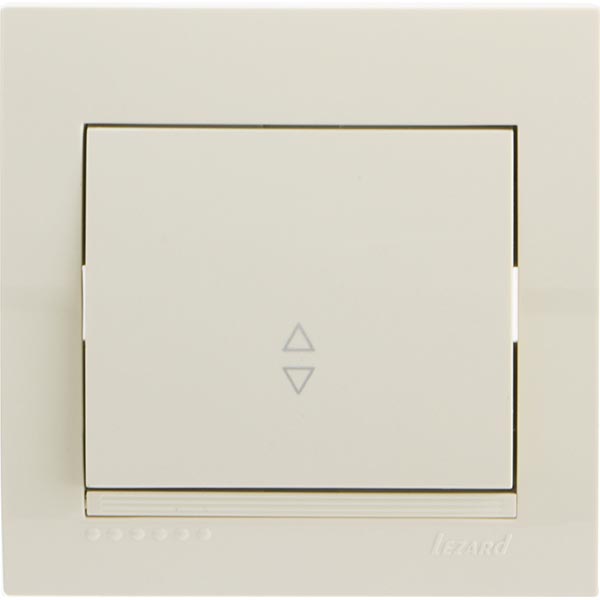 Вимикач прохідний одноклавішний Lezard Deriy без підсвітки 10 А 250В IP20 кремовий