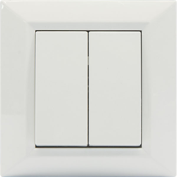 Выключатель двойной Underprice Vesta белый