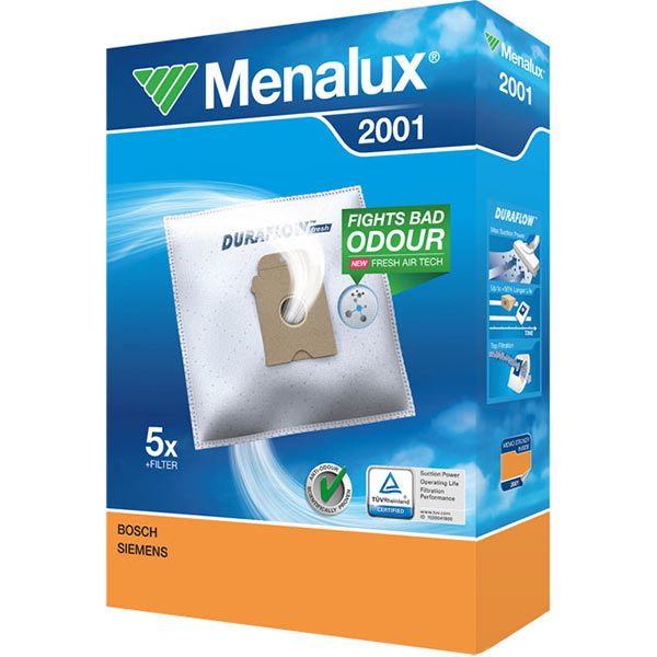 Мешок Menalux 2001 5 шт + 1 микрофильтр 101x102 для Bosch