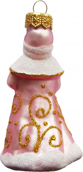 Елочная игрушка Снегурка розовая 10,1 см 1109M