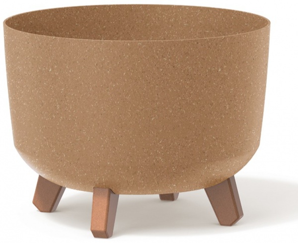 Горщик для квітів PRP Gracia ECO Wood 240 мм на ніжках бежевий круглий (87390-4665) 